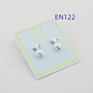 Enewton Cross Pearl Stud Earrings